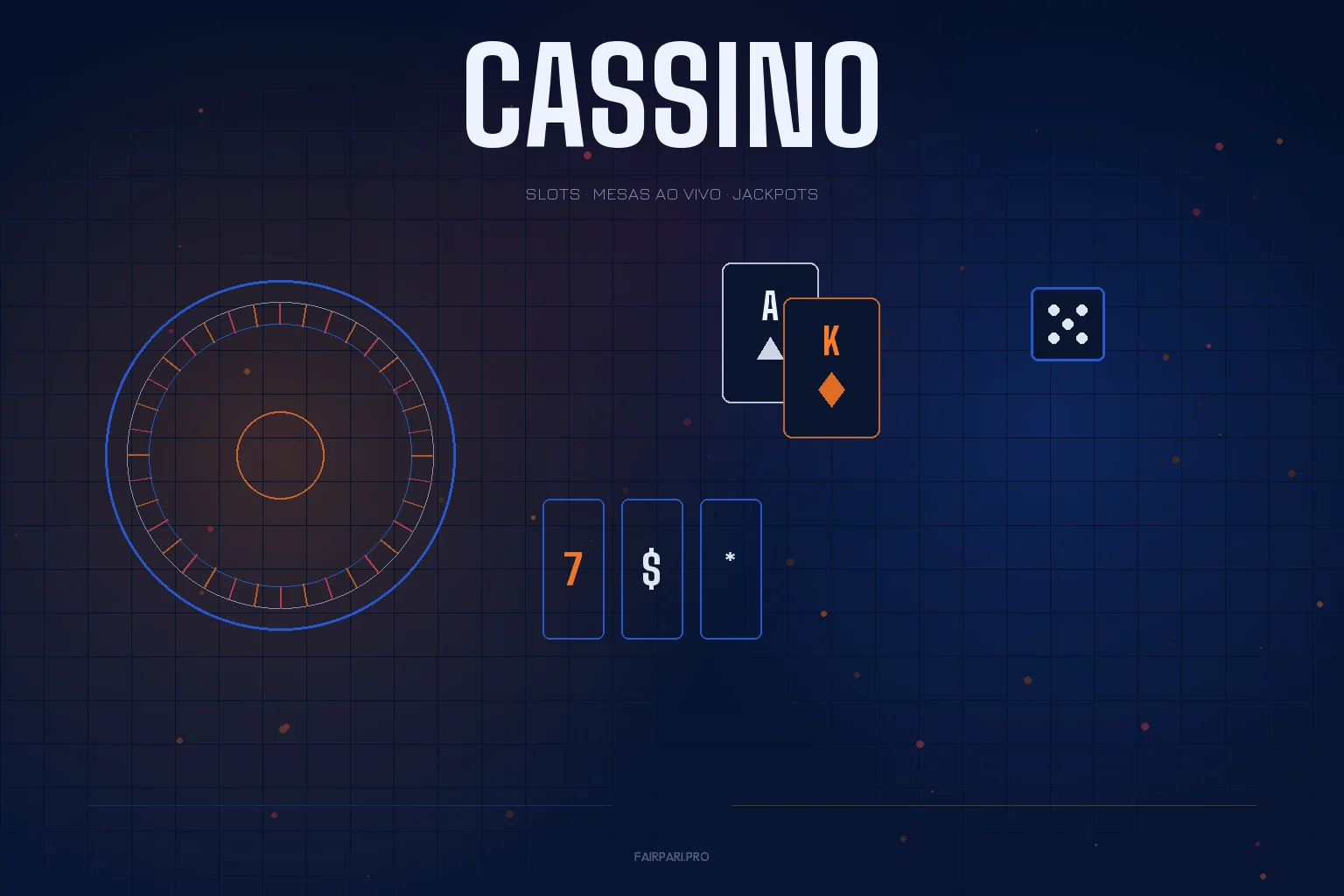 Jogos de cassino Fairpari com slots, roleta, cartas e dados